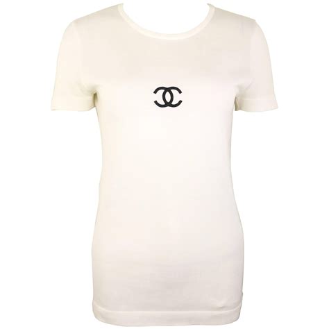 chanel white cotton blouse|chanel t shirt original.